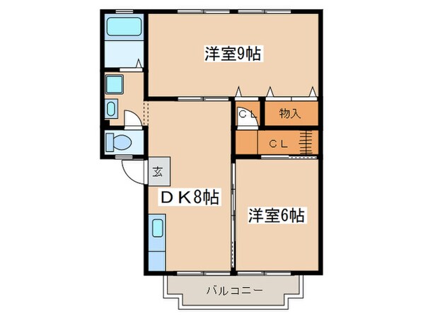 ブル－メゾンＡ（西）の物件間取画像